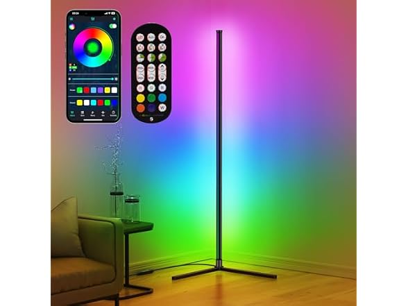 RIYO RGB Corner Floor Lamp App Remote