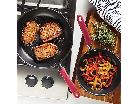 Rachael Ray Anodized Nonstick Frying Pan Set 