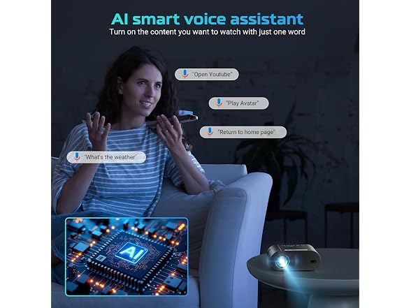 GooDee 4K UHD Smart Projector with WiFi and Bluetooth