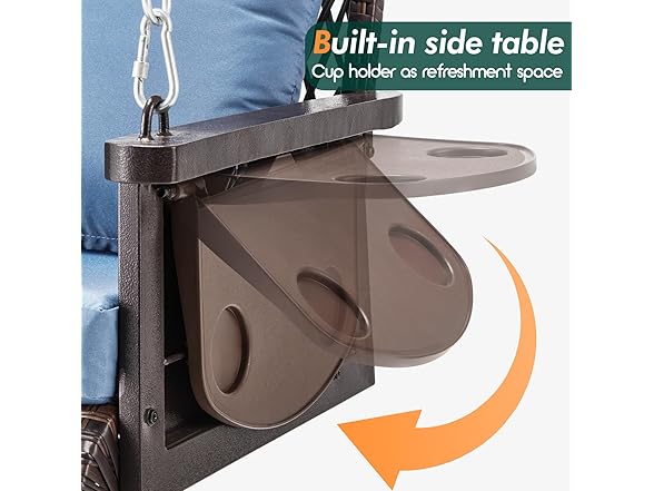 ZZW 8010 Upgraded Wicker Hanging Porch Swing