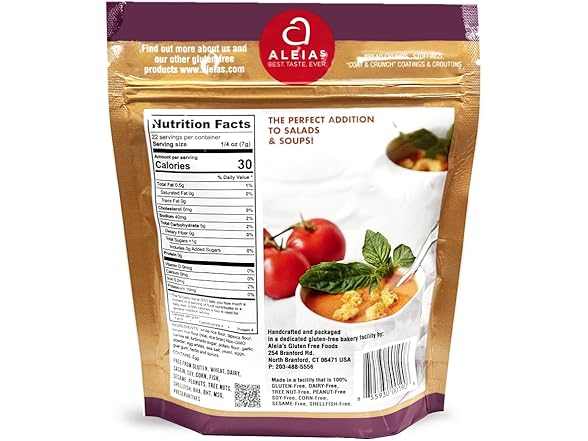 3PK Aleia’s Gluten Free Garlic Croutons – 5.5 oz