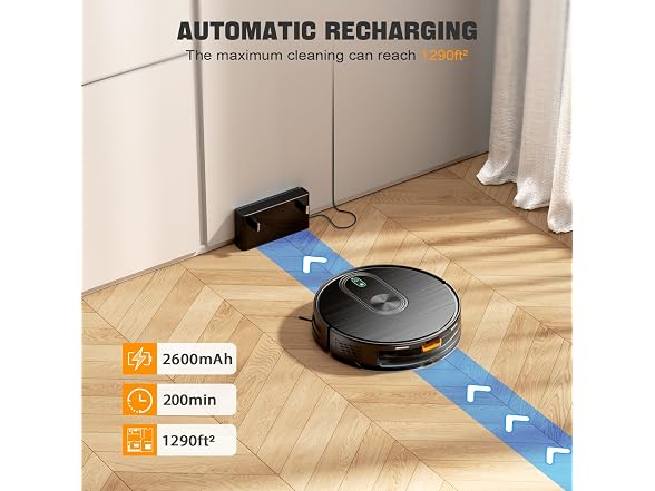 Robot Vacuum and Mop, 6500Pa Suction, 2 in 1