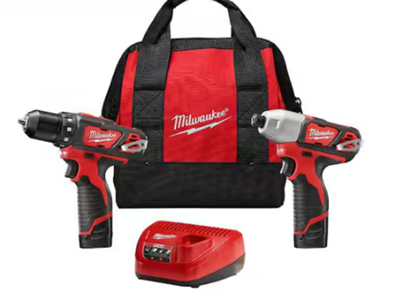 Milwaukee 2494-22 M12 12V Driver/Impact Driver Kit