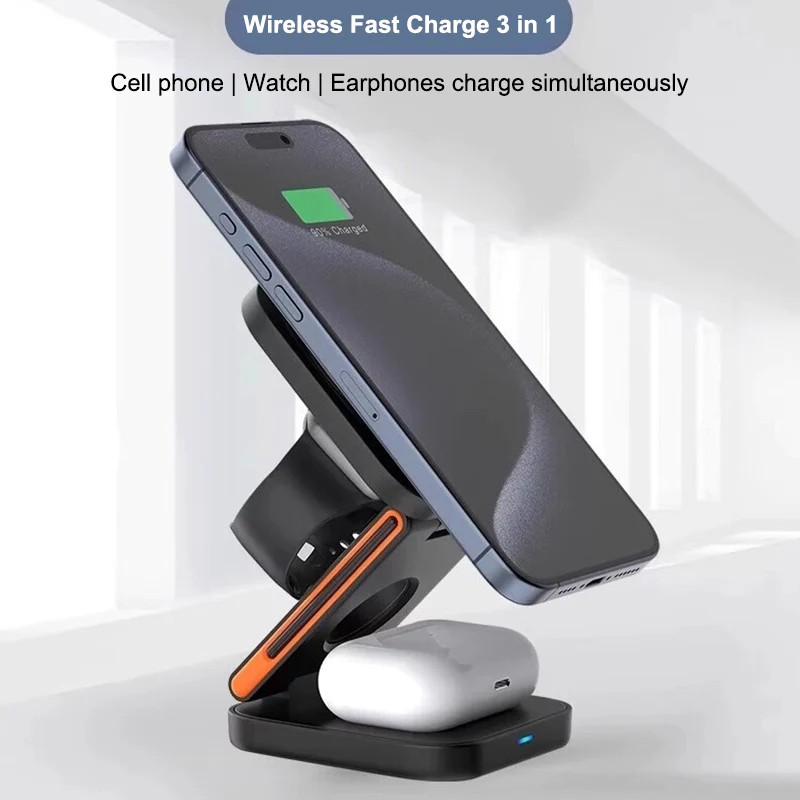3-in-1 Foldable Magnetic Wireless Charger - Gallery 26