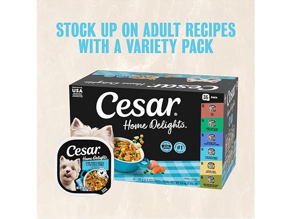 24ct Cesar Home Delights Adult Wet Dog Food