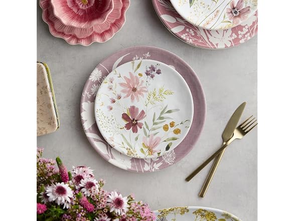 Wildflowers Ceramic Dessert Plates 4CT