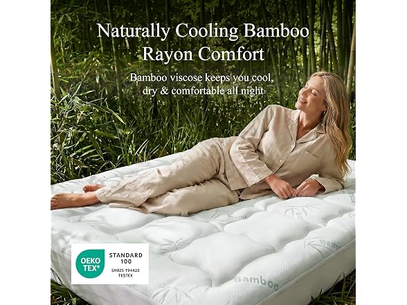 Luxe Linen Bamboo Pillow Top Topper
