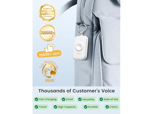RORRY 2500mAh Apple Watch Charger 2-Pack