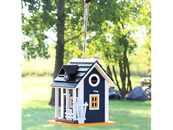 Sunnydaze Decor HB-631 Birdhouse w/ Solar, Charming Cottage