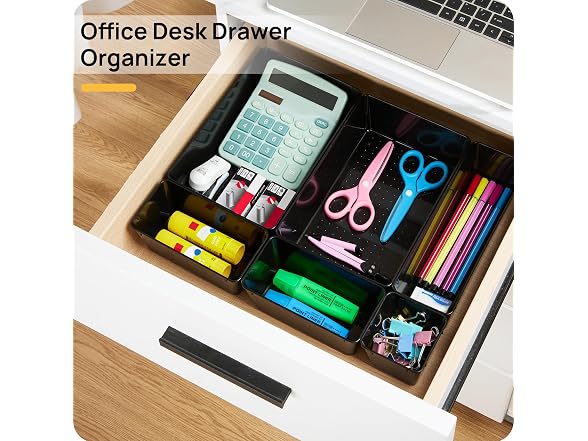 Vtopmart Black 25 PCS Plastic Drawer Organizer