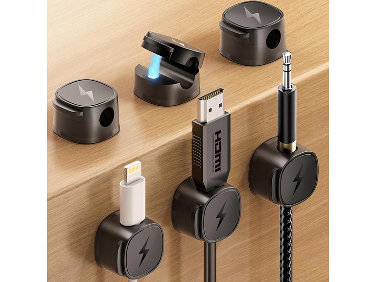 Canisflax Magnetic Cable Organizer Clips, [1s Lock] 6-P
