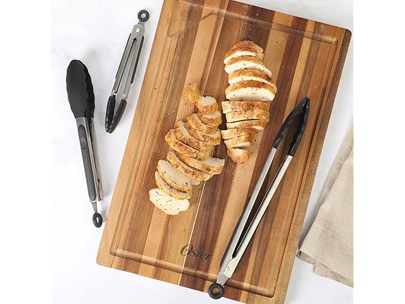 Oster 3-Piece Kitchen Tongs Set – 12", 9", 7"