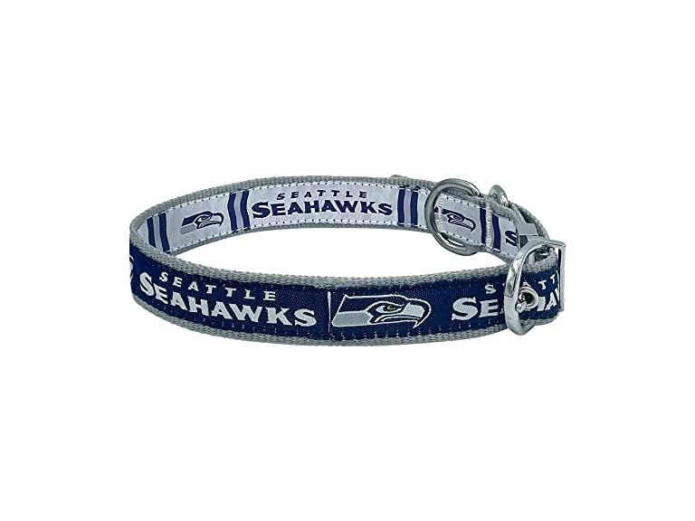 Pets First Seattle Seahawks Reversible NFL Dog Collar Size Large, Premium Two-Sided Pet Collar with Your Favorite NFL Team! SEA-3280-LG