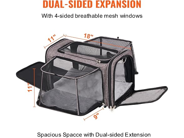 VEVOR Cat Carrier with Wheels, Airline Approved