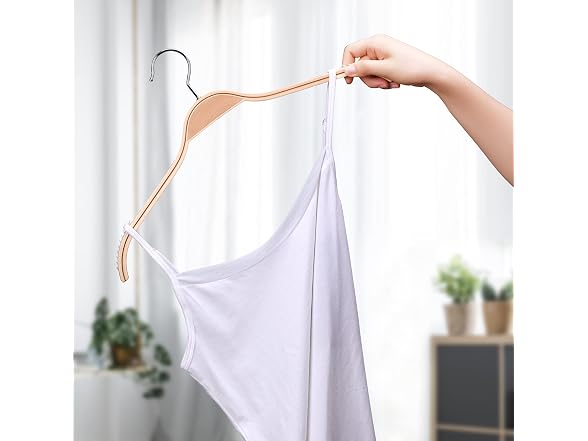 Suptinwear Non Slip Wooden Hangers 30 Pack