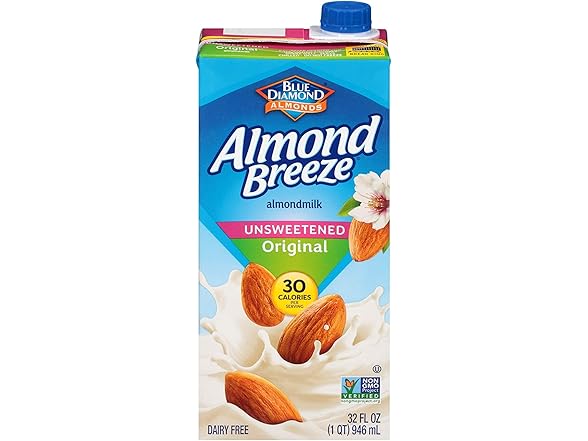 6CT Almond Breeze Dairy Free Almondmilk Unsweetened