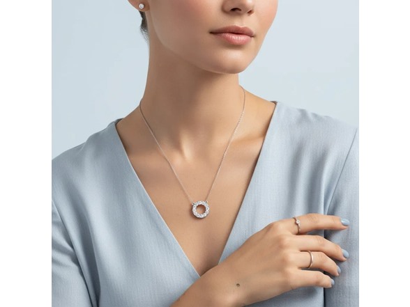Moissanite Diamond Eternity Necklace