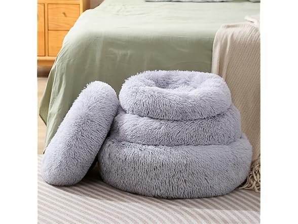 Finenohoory Cat Beds for Indoor Cats Dog Bed Donut