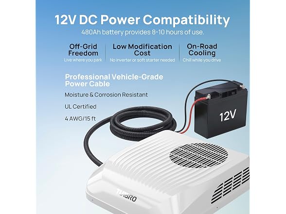 TURBRO Greenland-DC GLD09 RV AC, White