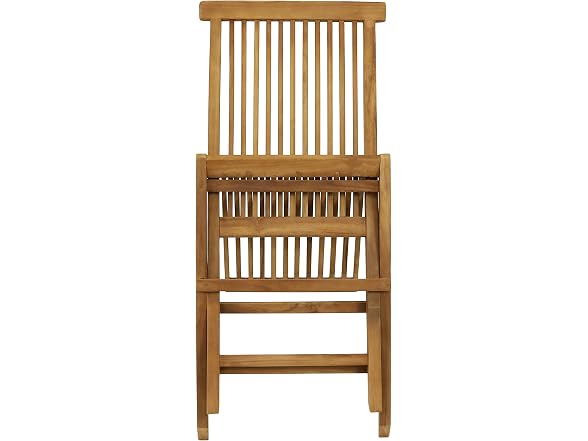 Sunnydaze Hyannis Teak Wood Folding Chairs, 2PK