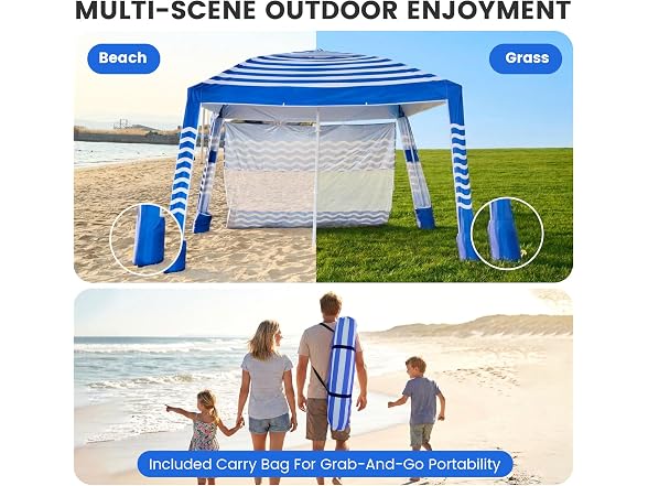 Zeraty 8x8 Beach Cabana UPF50+ Pop Up