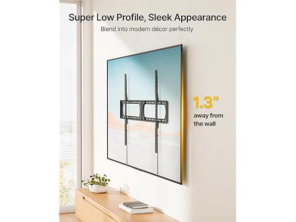 monTEK Heavy Duty XXL Fixed TV Wall Mount | 37–140"