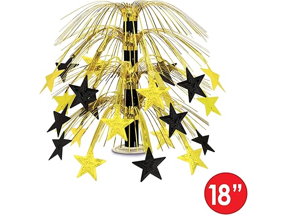 Black & Gold Star Cascade Centerpiece