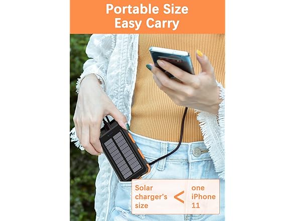 TNEMOAO Solar Charger Power Bank