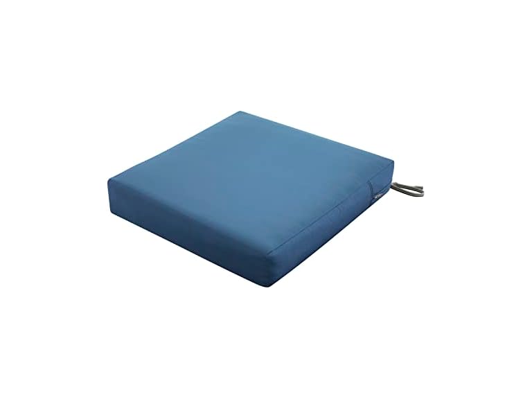 25" Square Patio Seat Cushion, Empire Blue
