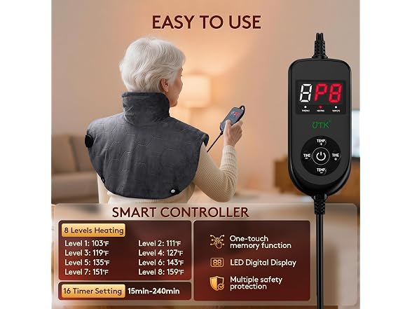 nalax Far Infrared Heating Pad for Neck