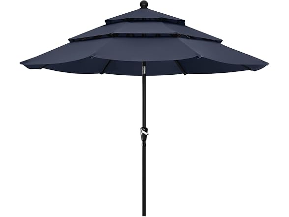 ABCCANOPY 3 Tiers Patio Umbrella Navy 11ft