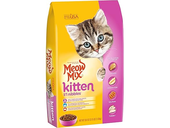 Meow Mix Cat Food, Kitten Formula, 3.15lbs
