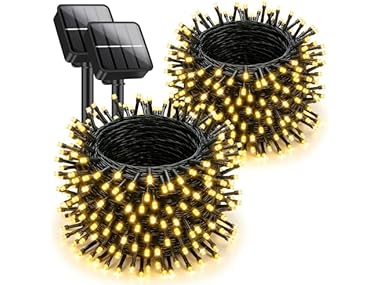 $13.99, Was $31.49, 55% Off! Brightever 2-Pack Solar String Lights Outdoor dealfomo