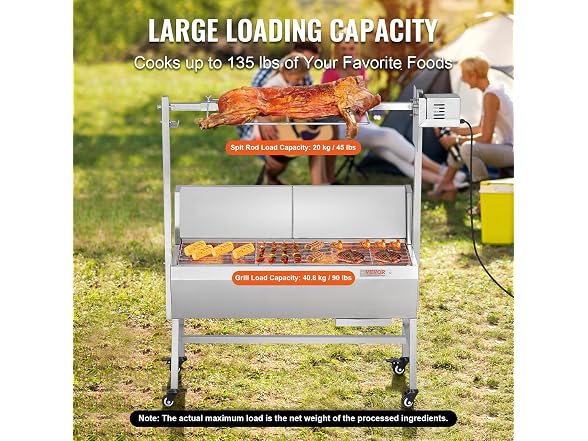 VEVOR Rotisserie Grill with Windscreen