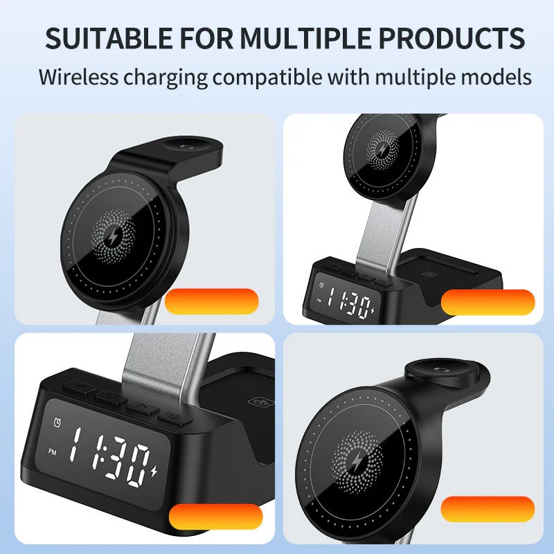 4in1 Wireless Charging Station w-Alarm - Gallery 17
