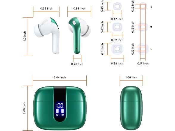 TAGRY True Wireless Earbuds 60H IPX5