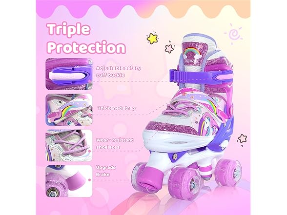 Xaperni Kids' Light-Up Roller Skates