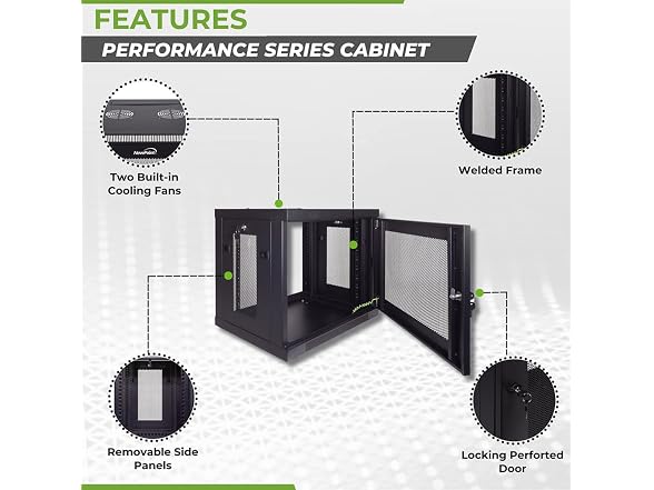 NavePoint 9U Server Cabinet Wall Mount