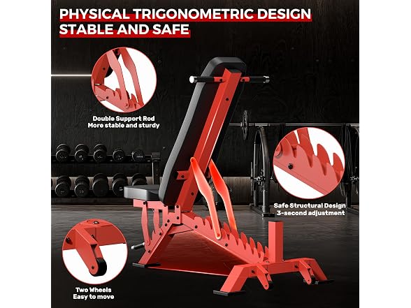 STACOO Adjustable Bench Press 1300lb