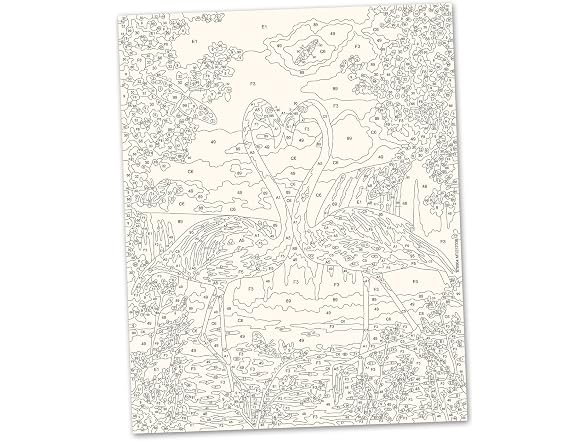 Ravensburger Flamingo Love Paint by Numbers Kit Up