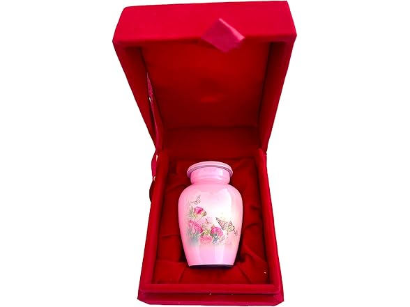 Human Pink Fresh Flowers Cremation Urn