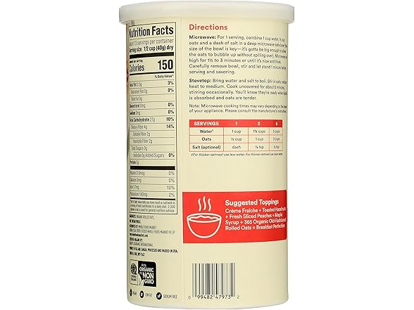 365 by Whole Foods Market, Organic Old Fashioned Oats