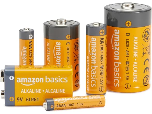 (12 Pack) Amazon Basics C Cell Alkaline All-Purpose Batteries