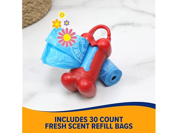 Arm & Hammer Dog Bone Shape Poop Bag Dispenser w Bags