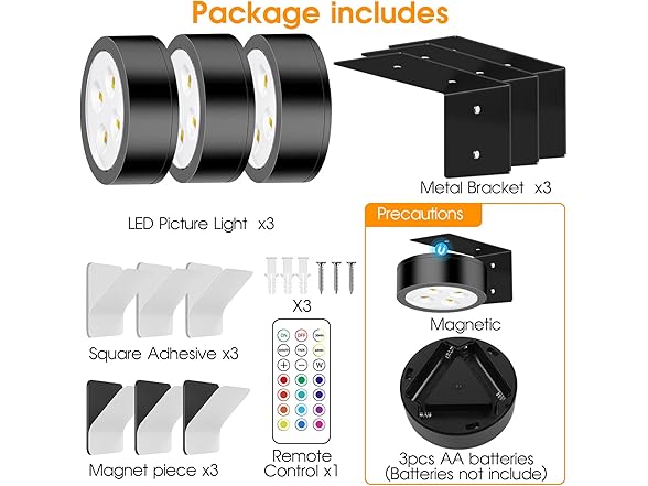 Hakol RGB Picture Light Battery Operated Painting Lights