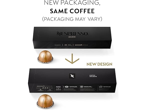 Nespresso Capsules Vertuo, Melozio, Coffee, 40-Ct