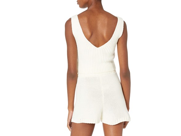 The Drop Women (XL) Sylvie Double V-neck Rib Tank