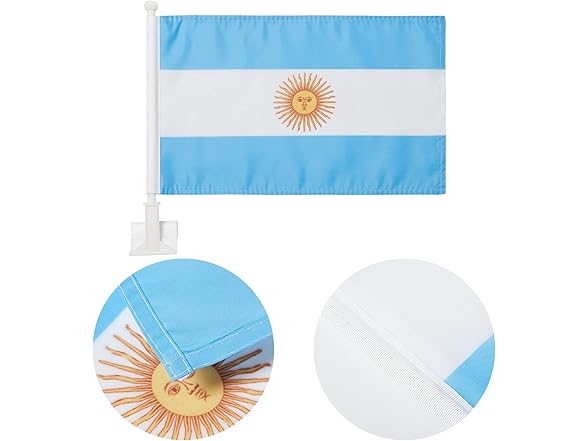 MSFHHA 2 Pack Car Flags,Argentina 