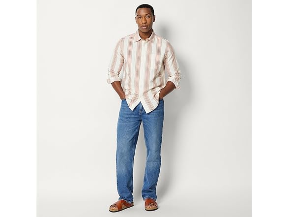Amazon Essentials Men LS Linen Blend Shirt