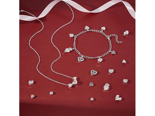 UNICRAFTALE 120Pcs 12 Styles Tibetan Heart Beads